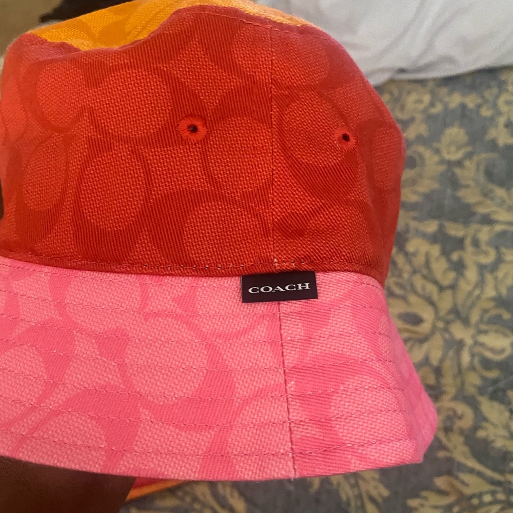 Coach multi color bucket hat size small